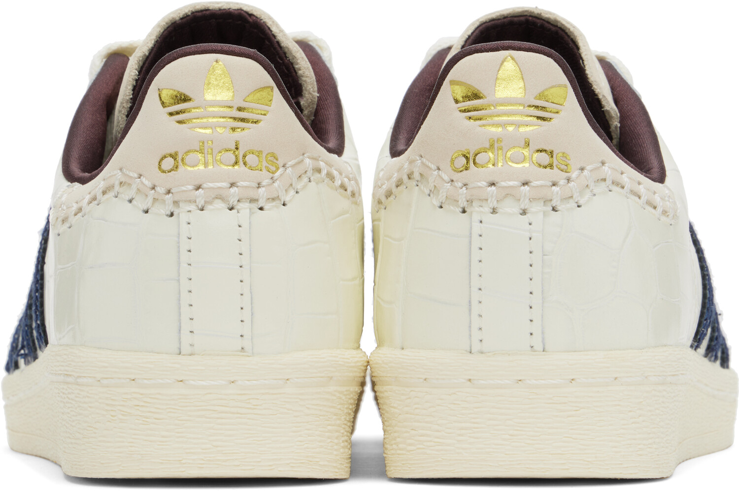 Белые кроссовки Adidas Originals Edition Superstar Wales Bonner, Wonder white/Collegiate navy/Night red — фото 2