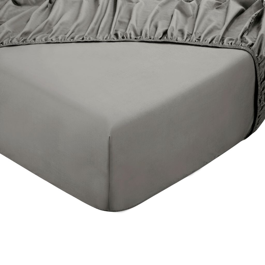 

Простыня DoubleDry 140x200см - 100% хлопок - простыня - планка 28см - серый