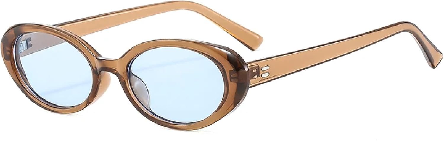 

Солнцезащитные очки с защитой от УФ-излучения UV400 | Маленький овальный размер | для женщин и мужчин | для занятий спортом на открытом воздухе и вождения DSVIGF, Tea Blue