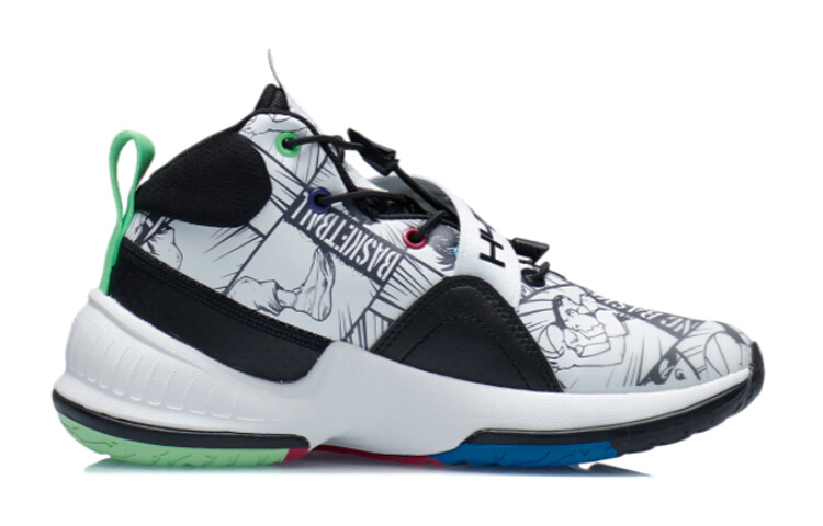 Баскетбольные кроссовки Pioneer Td Kids GS Low-top белые/черные Lining Young — фото 2