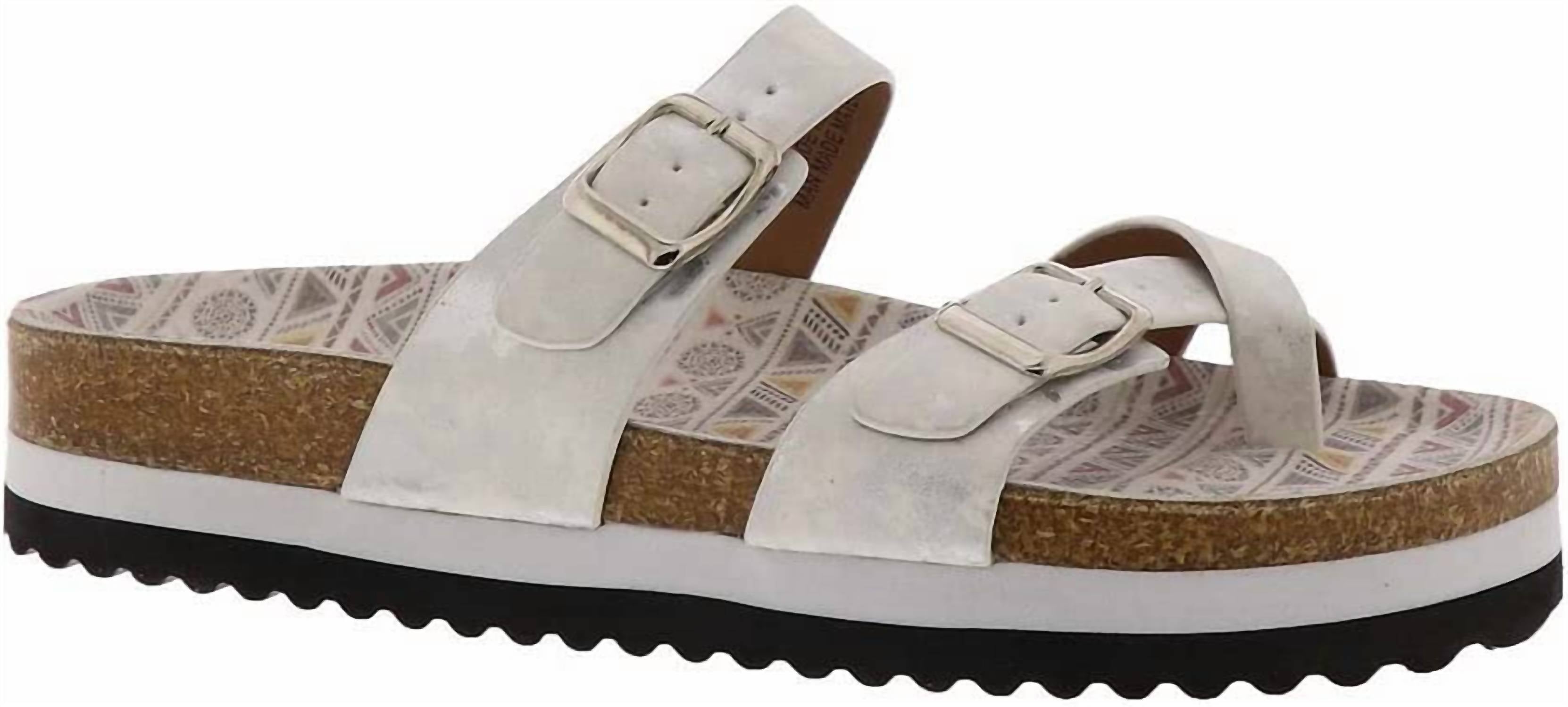 Женские сандалии Tan Line в цвете «белый металлик» Corkys Footwear — фото 4