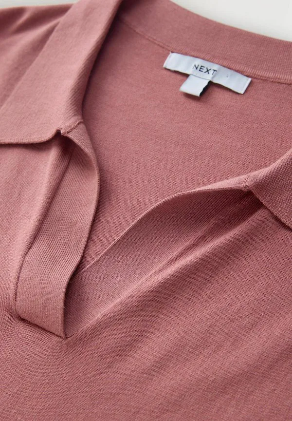 Высокая поло-рубашка из мягкой ткани. Next, Blush Pink — фото 2