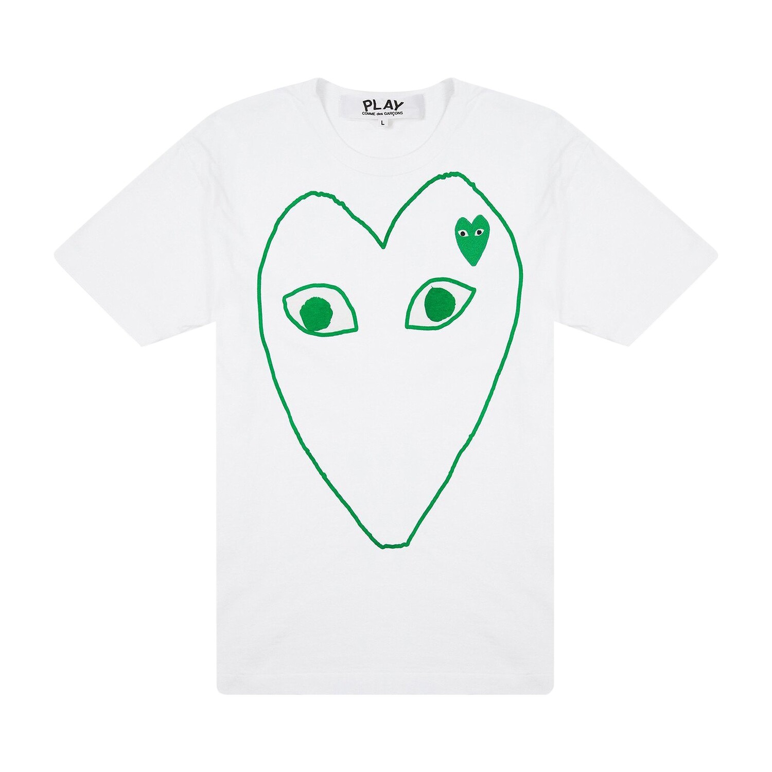 

Зеленая футболка с эмблемой Comme des Garçons PLAY, цвет Белый, Зеленый, Зеленая футболка с эмблемой Comme des Garçons PLAY, цвет Белый