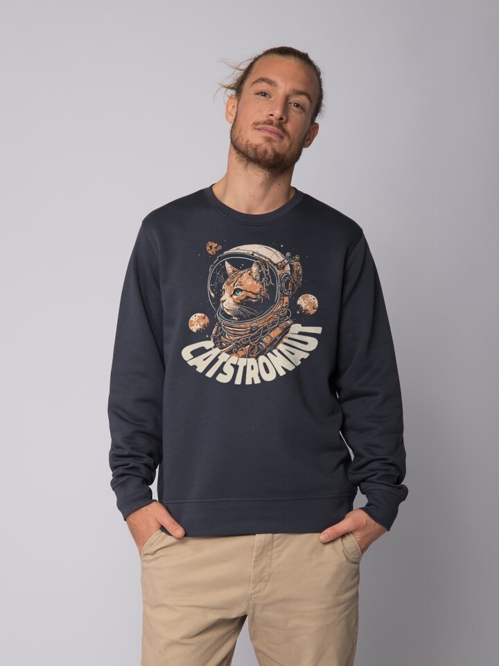 

Толстовка wat Apparel Sweatshirt Catstronaut, цвет India Ink Grey