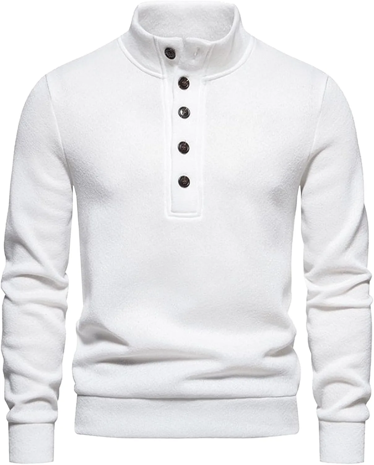 

Мужской водолазка на пуговицах с длинным рукавом Slim Fit