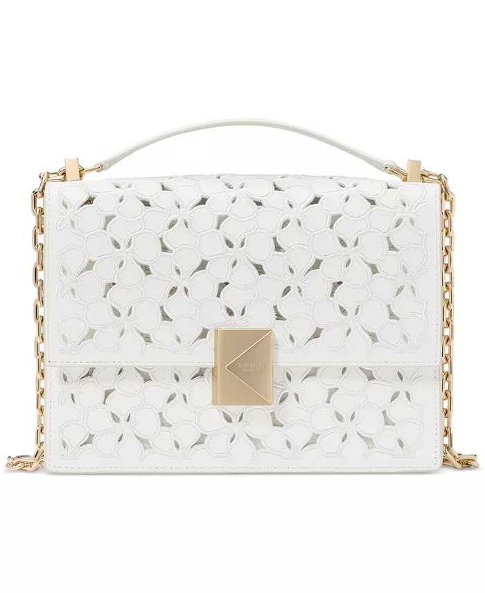 

Кожаная сумка через плечо Deco Eyelet Chain Strap kate spade new york, белый