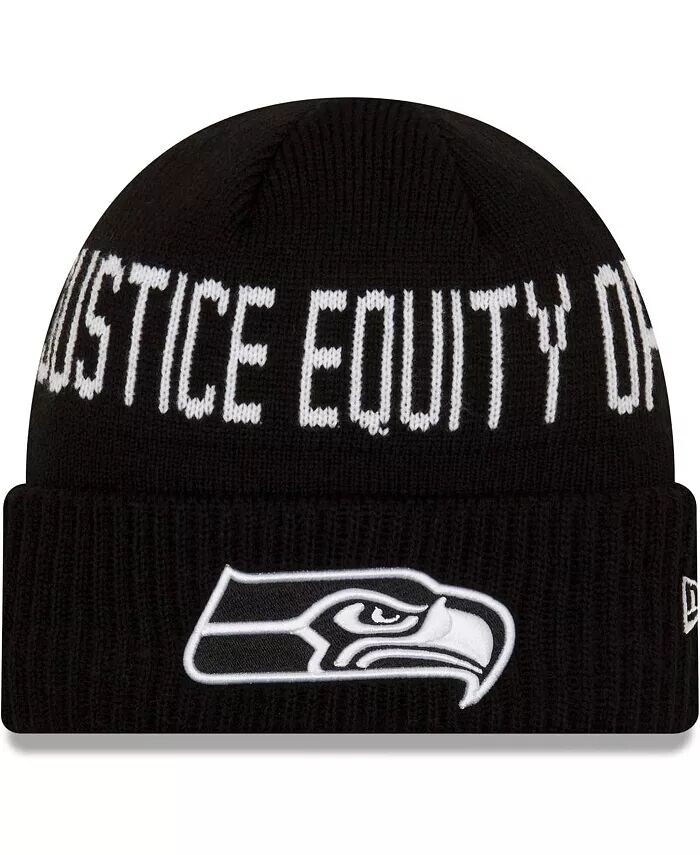 

Мужская черная шапка с манжетами Сиэтл Сихокс Team Social Justice New Era