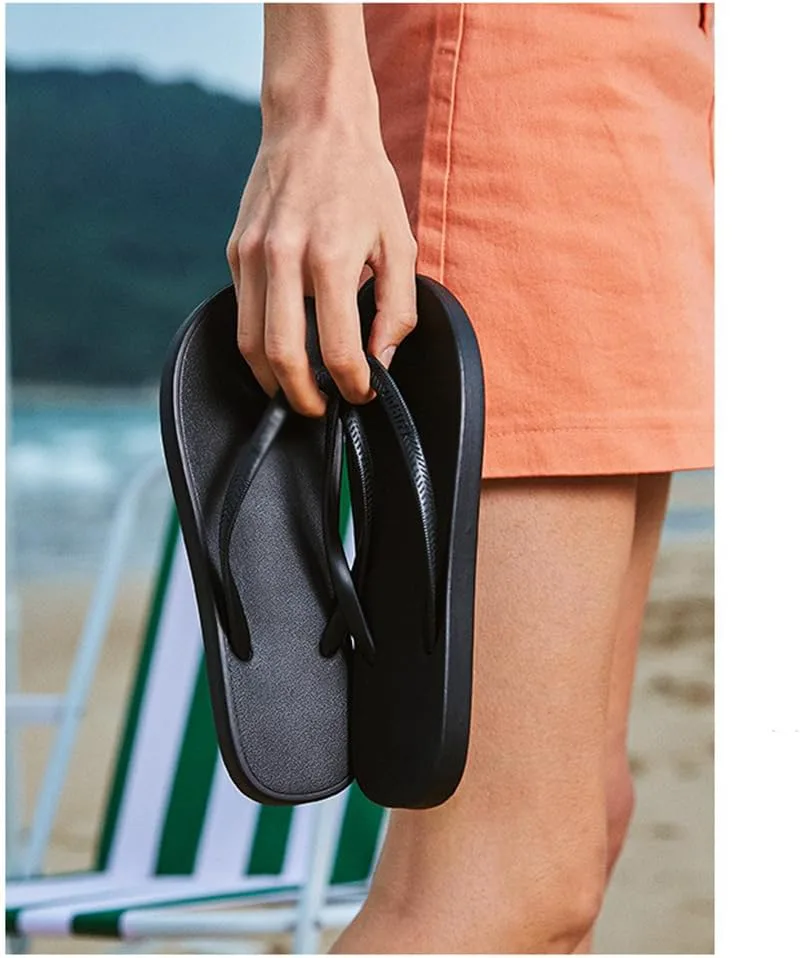 

Сандалии с елочкой, мягкая пластиковая конструкция верха обуви, мужские мягкие и удобные шлепанцы для летнего отдыха, противоскользящие пляжные шлепанцы с узором елочкой BYDZKJ, черный