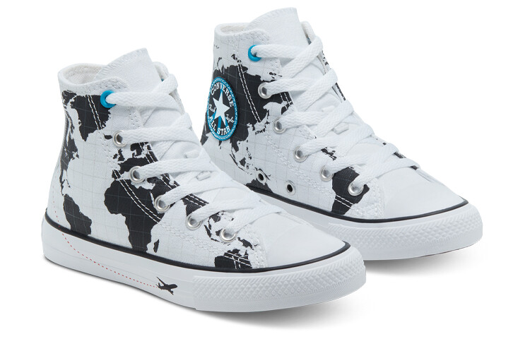 Кеды Converse Chuck Taylor All Star High GS 'Geography Class - White Black' — фото 3