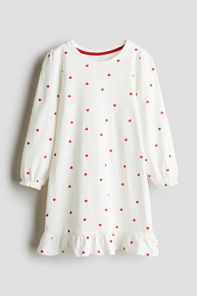 

Ночная рубашка с воланной отделкой H&M, белый