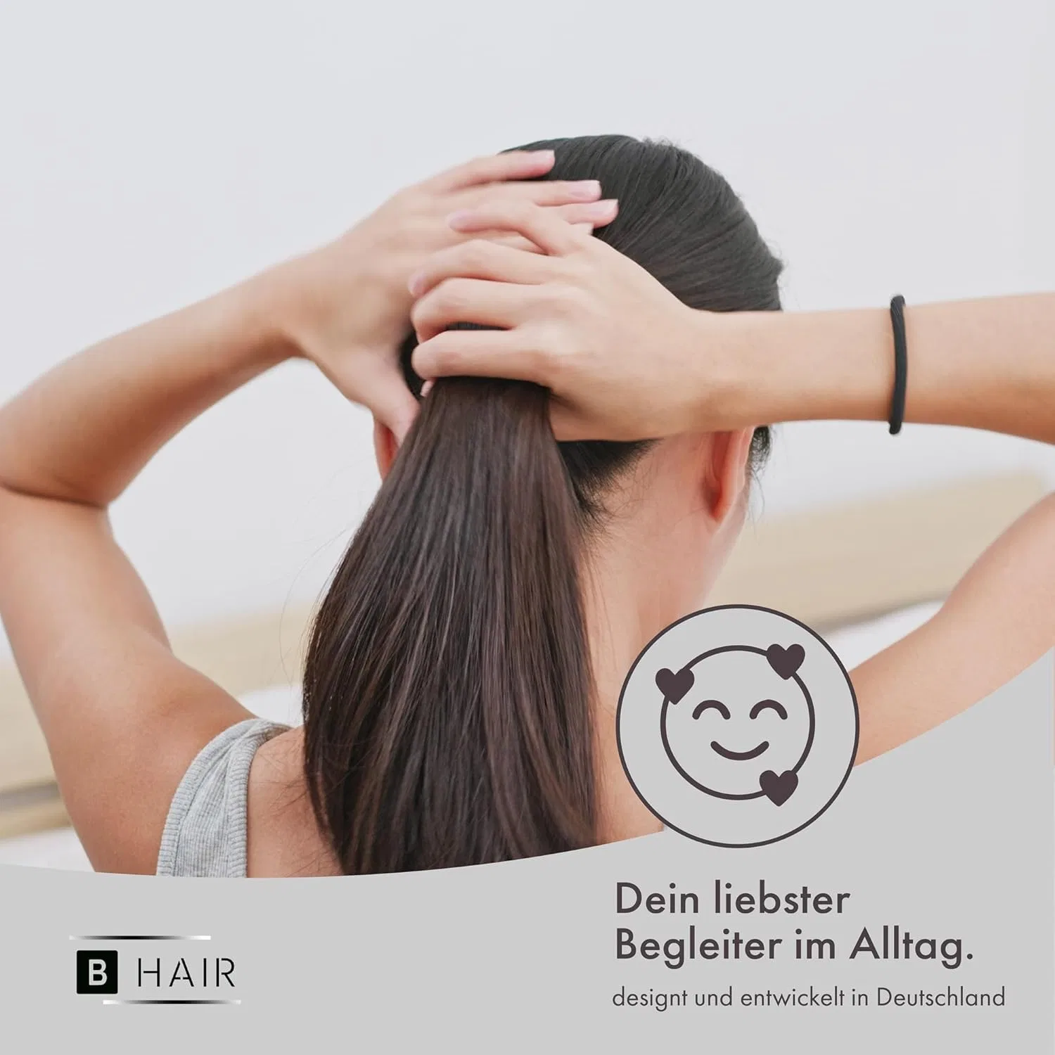 Набор из 50 черных резинок для волос без металла B Hair — фото 2