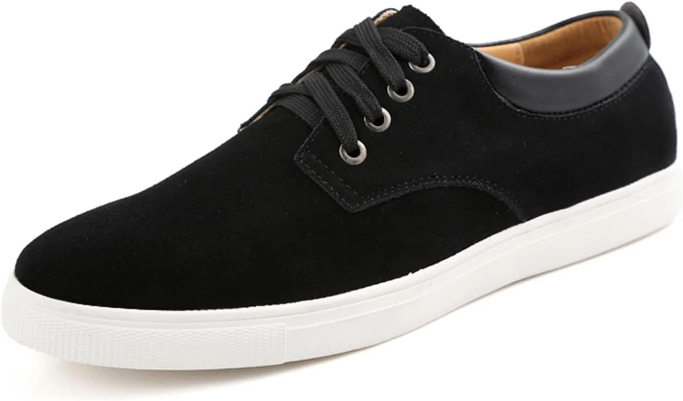 Лоферы мужские, Faux Suede, Walking Loafer Shoes, Black NIGXWNS