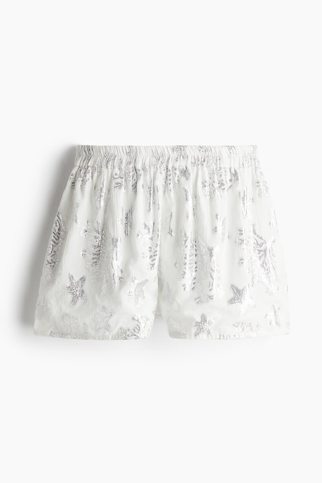 

Шорты из металлизированного жаккарда с принтом «Морская звезда» South Beach, серебряный