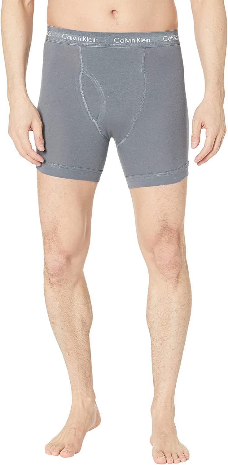 

Комплект из 3 мужских трусов-боксеров Calvin Klein из хлопка и эластичного материала, Dragon Fly, Mudstone, Asphalt Grey