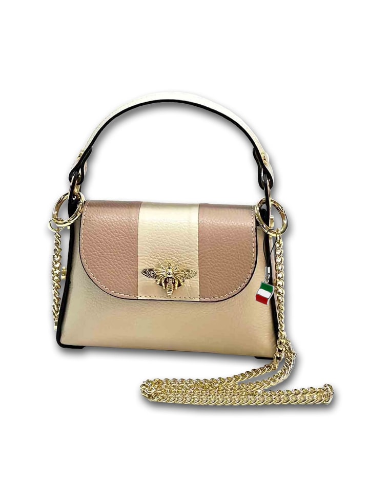 

Кожаная сумка через плечо Florence бежевая, розовая примерно 19 см Florence