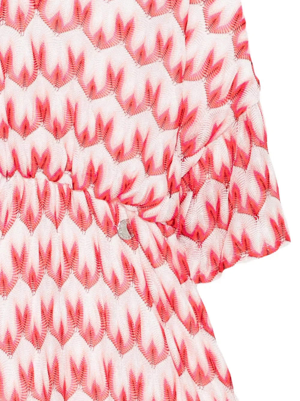 Платье с оборками и узором Missoni Kids, белый — фото 3