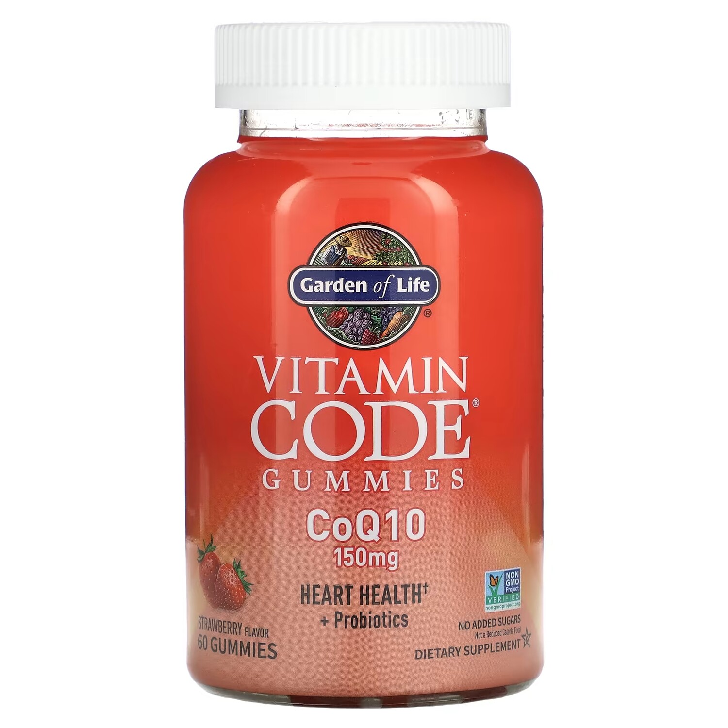 

Жевательные конфеты с витаминным кодом Garden of Life CoQ10, клубника, 60 жевательных конфет