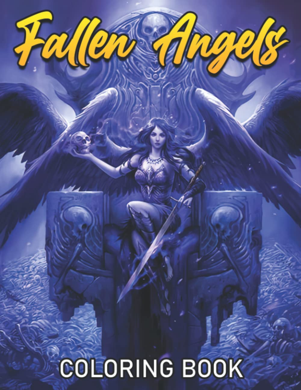 

Fallen Angels Coloring Book: Wonderful Coloring Pages Featuring Beautiful Illustrations Of Spiritual Being For Adults Relaxation And Stress Relieving