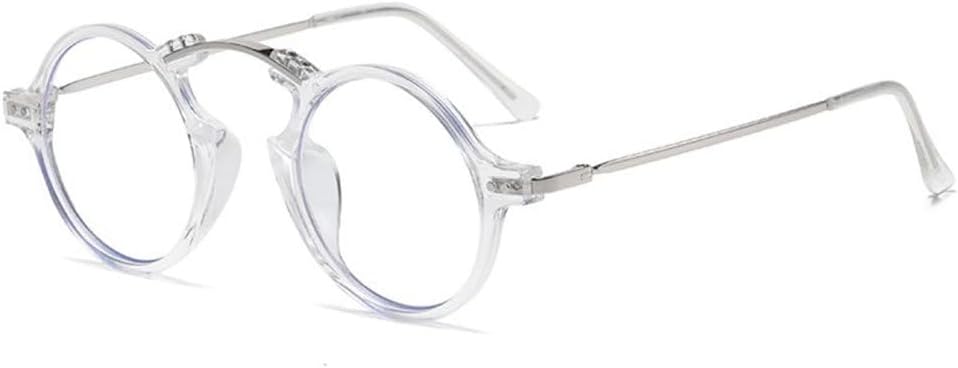 

Винтажные маленькие круглые солнцезащитные очки в стиле стимпанк для мужчин, роскошные солнцезащитные очки в стиле панк для женщин, в комплекте с футляром TYUVIVO, Whiteantibluelight