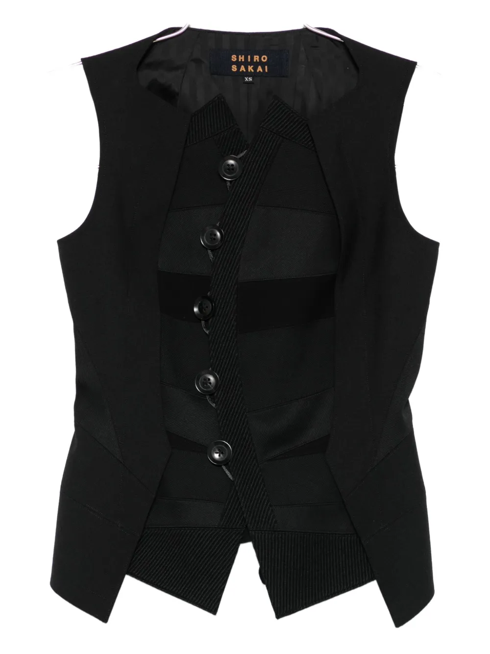 

Жилет на пуговицах Shiro Sakai, черный