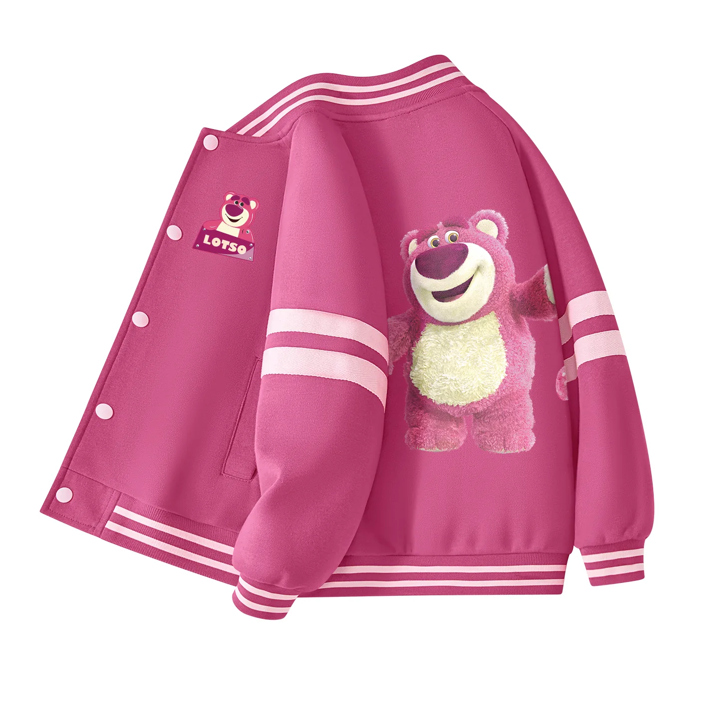 Детская бейсбольная футболка с круглым вырезом Disney, Di Label Bear K_Di Velvet Sue Bear Rose Red