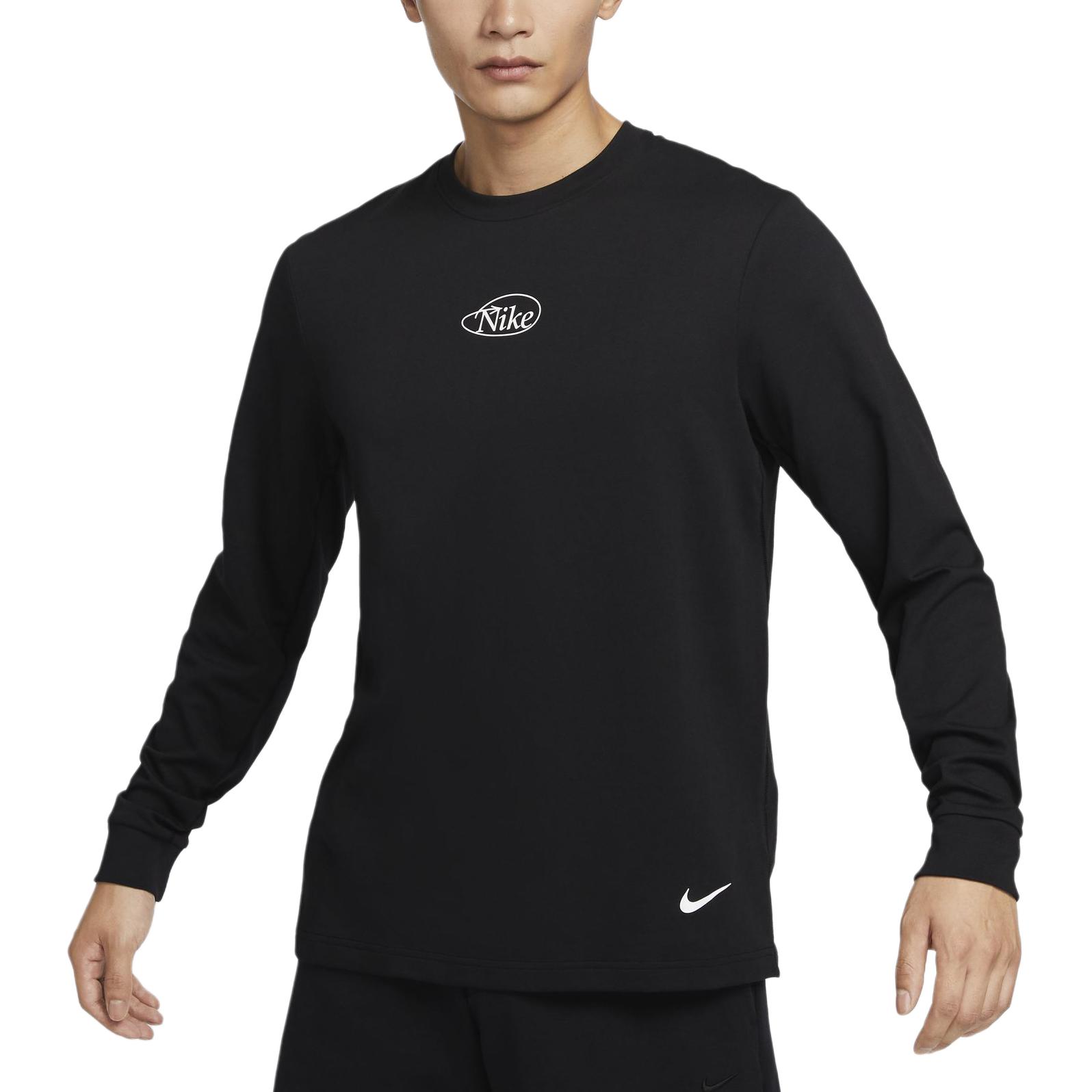 Nike Dri-FIT Основная Футболка Мужская Черная — фото 2