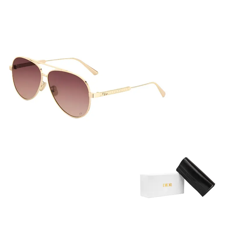 DIOR Металлические авиаторские очки Unisex Gold