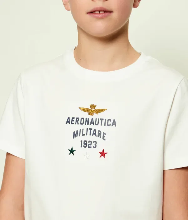 Футболка regular fit Aeronautica Militare, белый — фото 4
