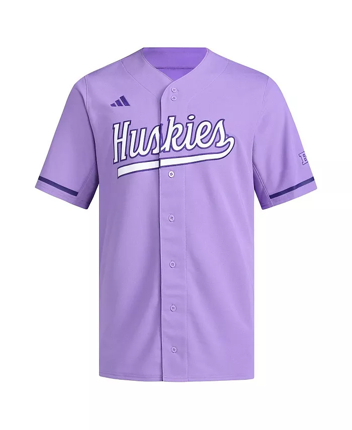 Мужская бейсбольная реплика джерси Washington Huskies в фиолетовом цвете adidas — фото 3