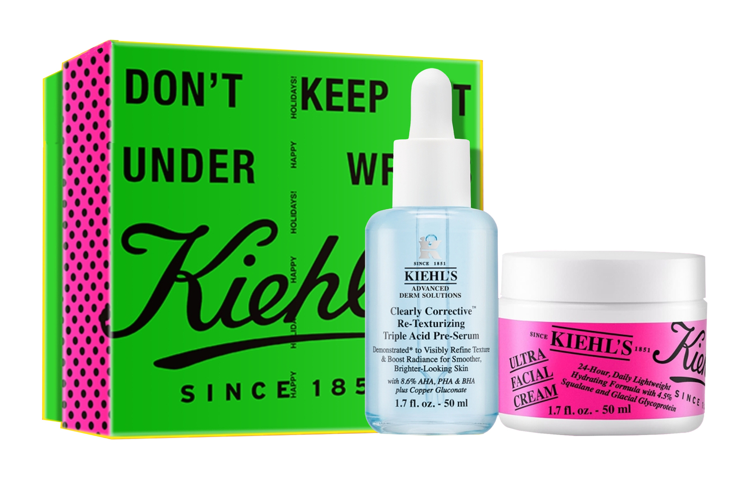 

Keyanshi 2024 рождественский лимитированный слип-флакон эссенция крем набор для ухода за кожей увлажняющий и гидратирующий 50мл+50мл Kiehl's