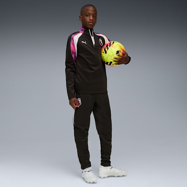 Футболка с застежкой-молнией на четверть для больших детей Premier League Brilliance Puma, черный — фото 3