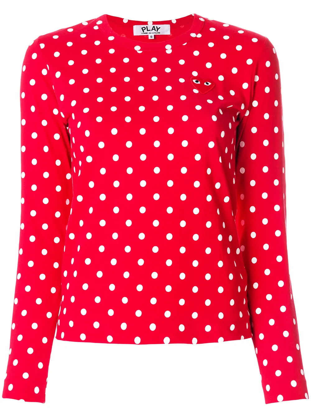 

Футболка с логотипом в виде сердца в горошек Comme Des Garçons Play