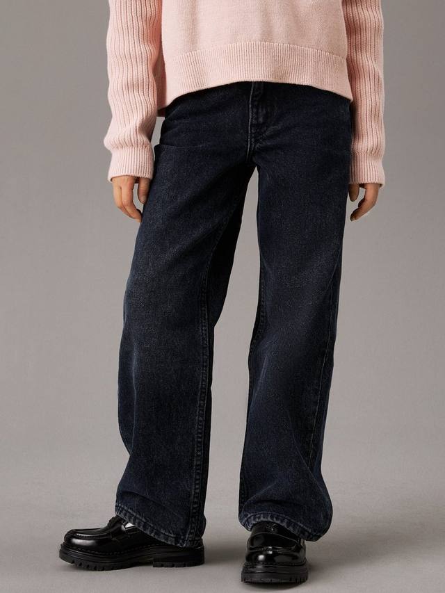 

Детские джинсы High Rise с широкими штанинами Calvin Klein, Blue Black Rigid