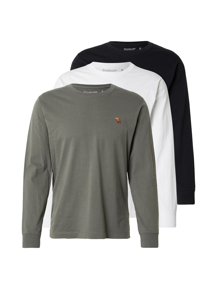 

Лонгслив Abercrombie & Fitch Shirt, цвет dark green/black/white