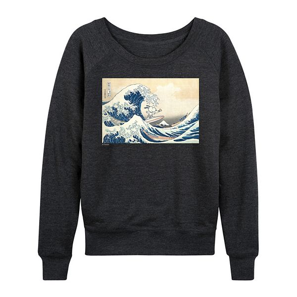 

Футболка с длинным рукавом Women's peanuts the great wave off kanagawa french terry Licensed Character, Heather Charcoal, Черный, Футболка с длинным рукавом Women's peanuts the great wave off kanagawa french terry Licensed Character, Heather Charcoal