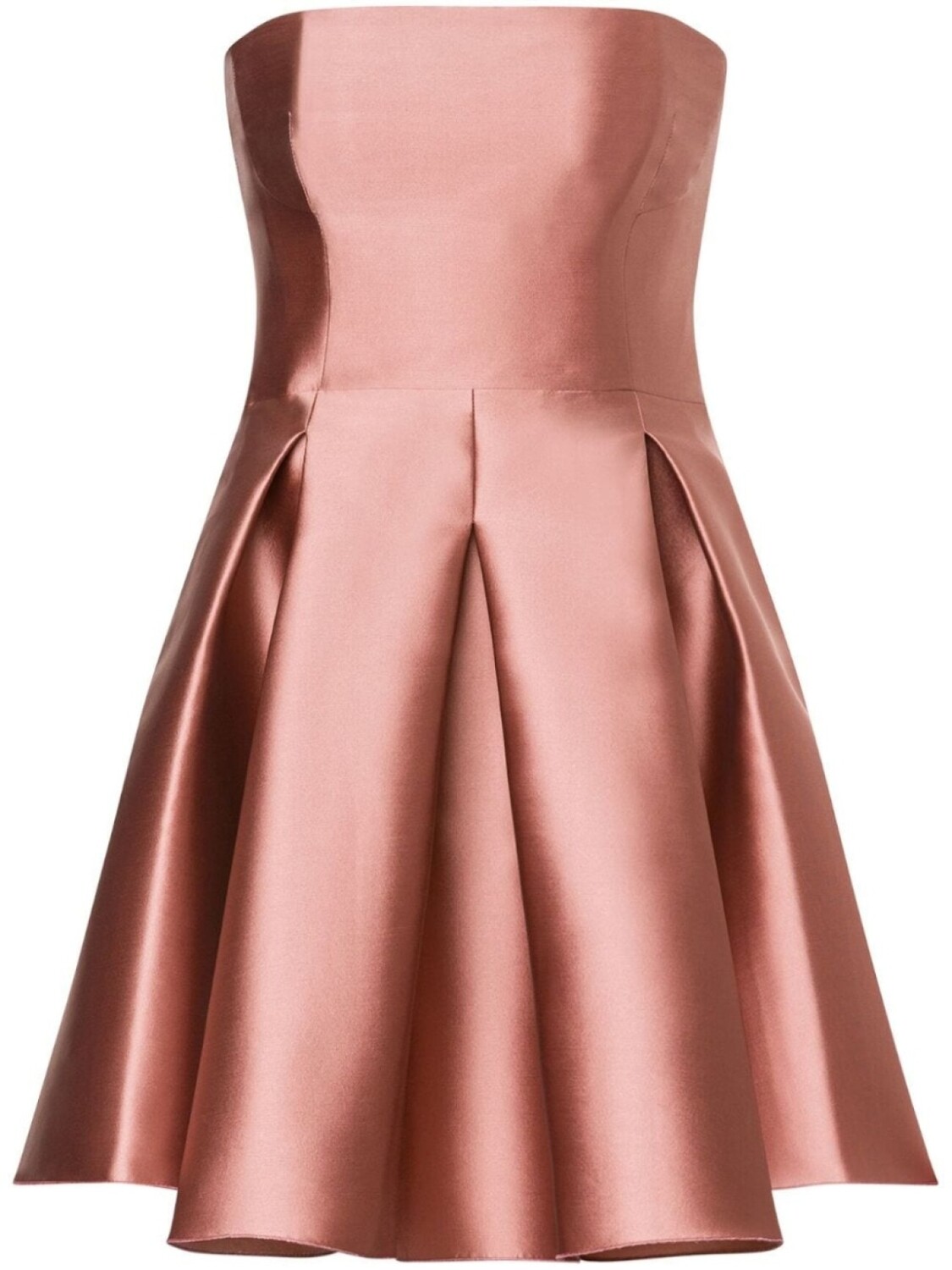 

Alberta Ferretti атласное платье мини без бретелей, розовый