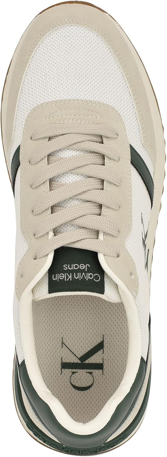 Мужские кроссовки Picio Calvin Klein, White/Dark Green 300 — фото 4