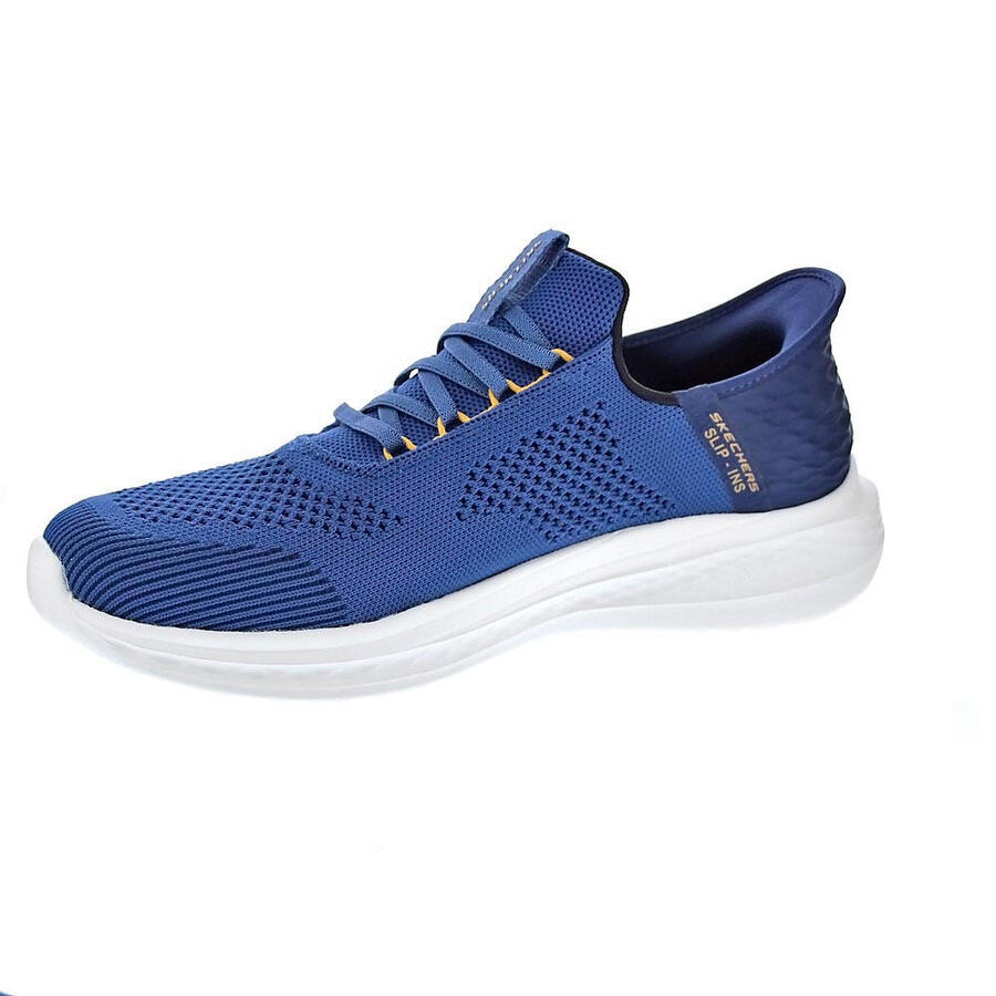 Кроссовки MAN Skechers Slip-ins Slaaus - ткань Quinto СИНИЙ — фото 2
