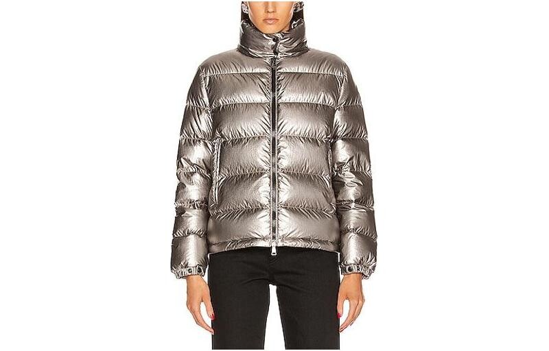 

Пуховик женский серебристый Moncler, серебряный