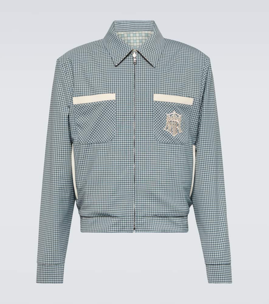 

Реверсивный клетчатый бомбер Amiri, Seagrass