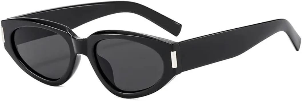 

Маленькие солнцезащитные очки «кошачий глаз» для женщин, модные градиентные очки с защитой от УФ-излучения UV400, для мужчин, в стиле ретро TOIPASTN, Black