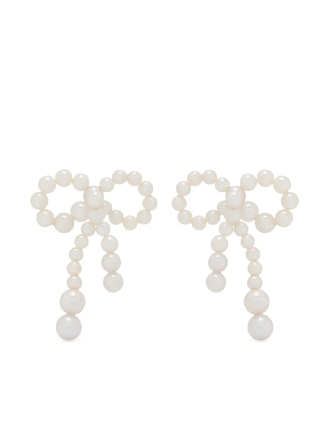 

Sophie Bille Brahe серьги Rosette de Perles из желтого золота, белый