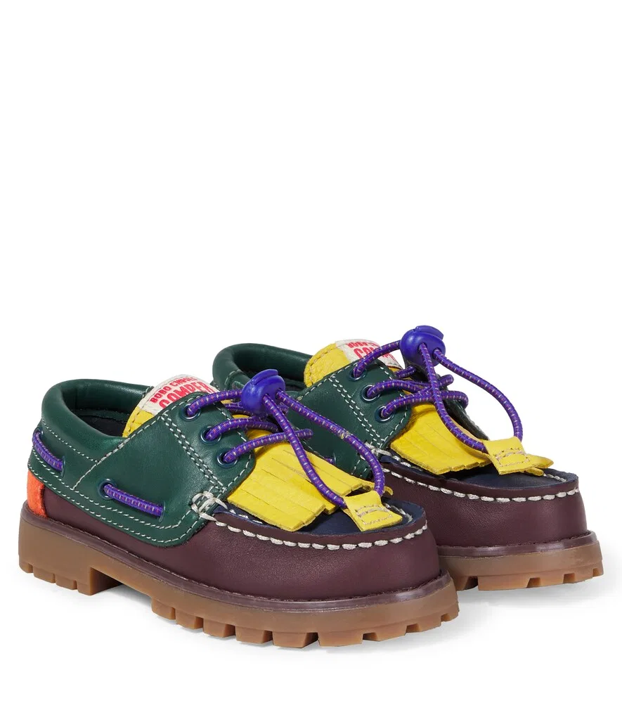 Кожаные лодочные туфли Camper Compas Nautic Bobo Choses, мультиколор