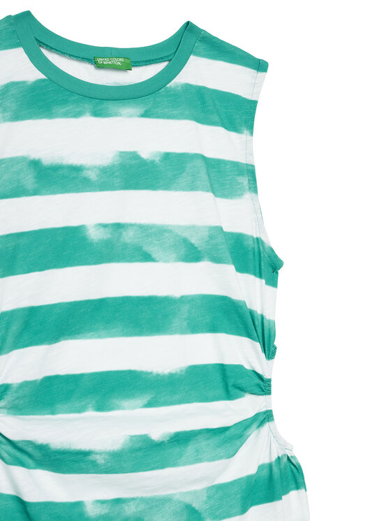 Летнее платье стандартный крой 3SL3CV013 United Colors Of Benetton, зеленый — фото 3