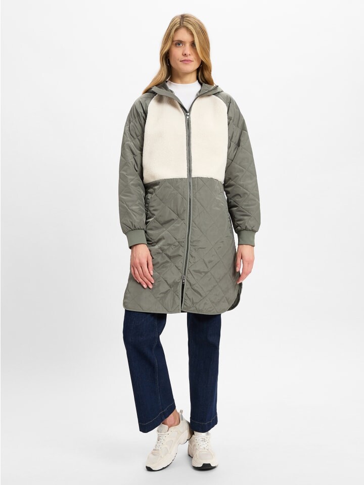 

Пальто MOSS COPENHAGEN Kiara, цвет khaki weiß