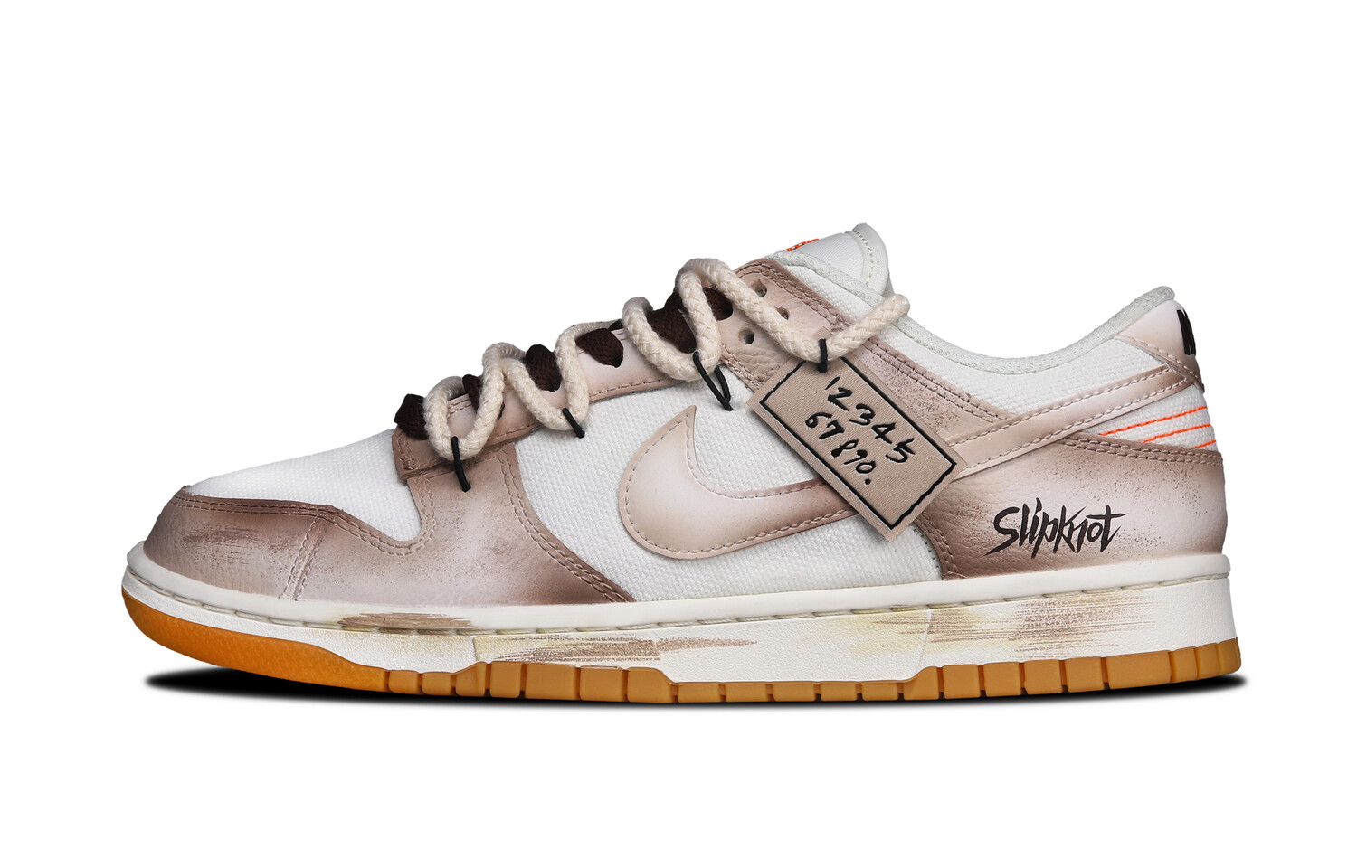 

Кроссовки Nike Dunk Skateboarding Shoes Unisex Low-top White, цвет Caramel
