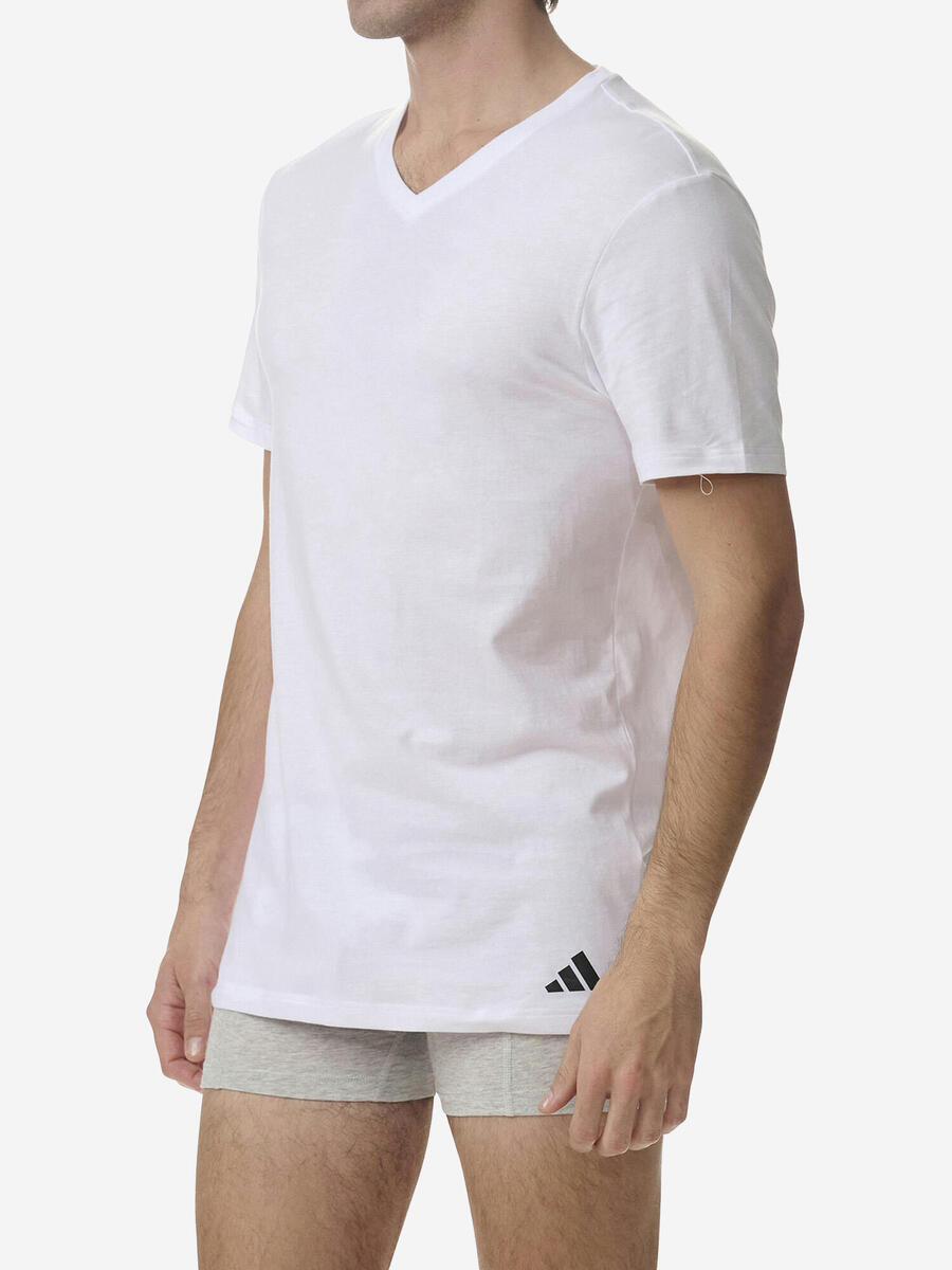 ADIDAS Мужская дышащая тренировочная футболка - Active Core Cotton, белая — фото 4
