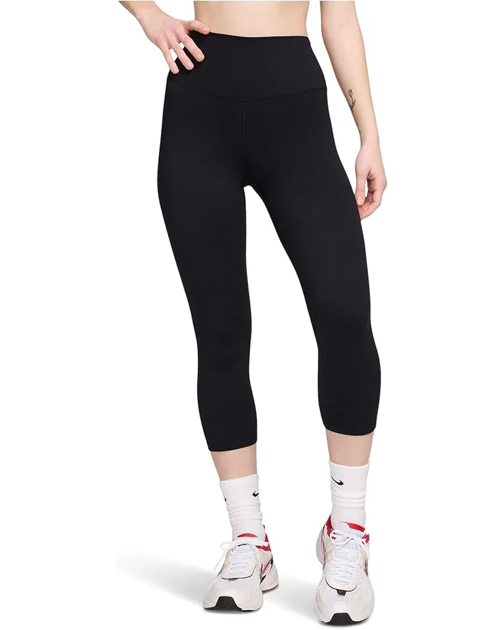 Леггинсы Nike One High-Waisted Crop Leggings, Black