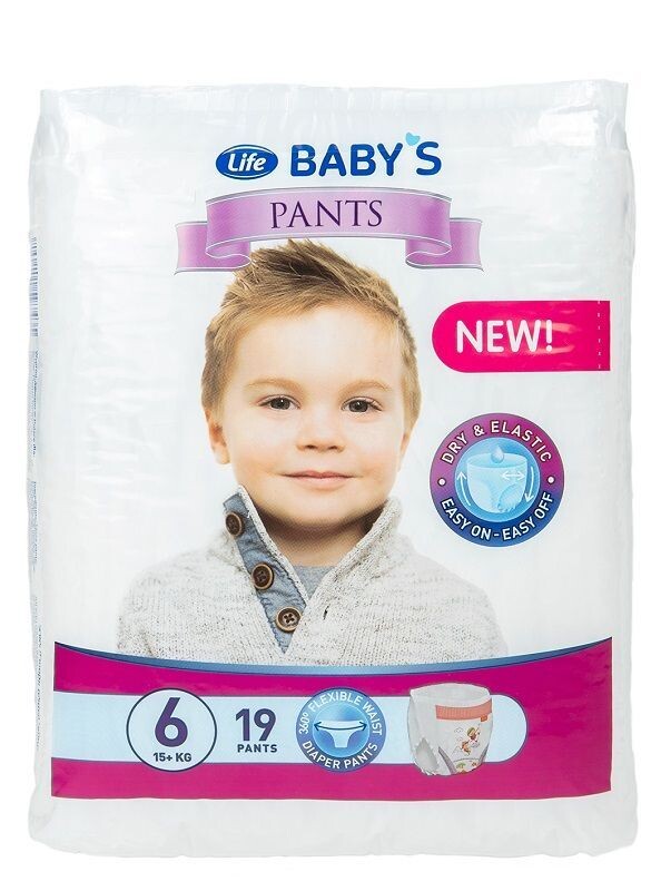 

Подгузники для детей Life Baby`s Pants Extra Large 6, 19 op.