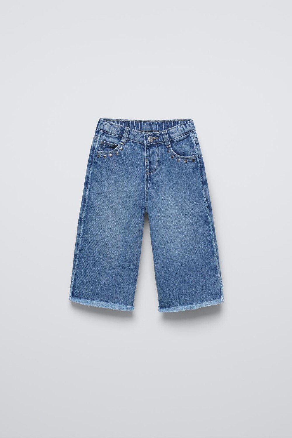 

Джинсы-кюлоты с сердечками ZARA, синий